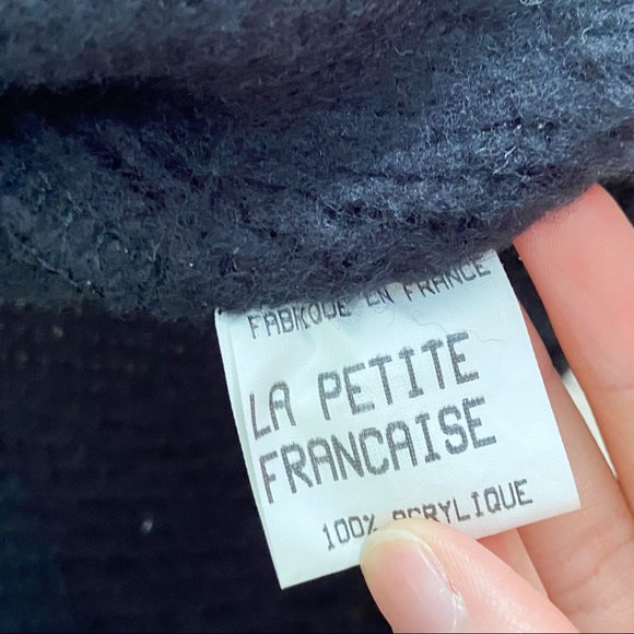 La Petite Francaise Knit Cropped Cardigan Black S - Picture 3 of 11